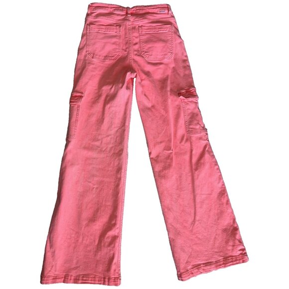 Freckled Poppy X RISEN LOS ANGELES Jeans Pants SZ 7 28X32 Pink Tummy Control - Picture 6 of 16